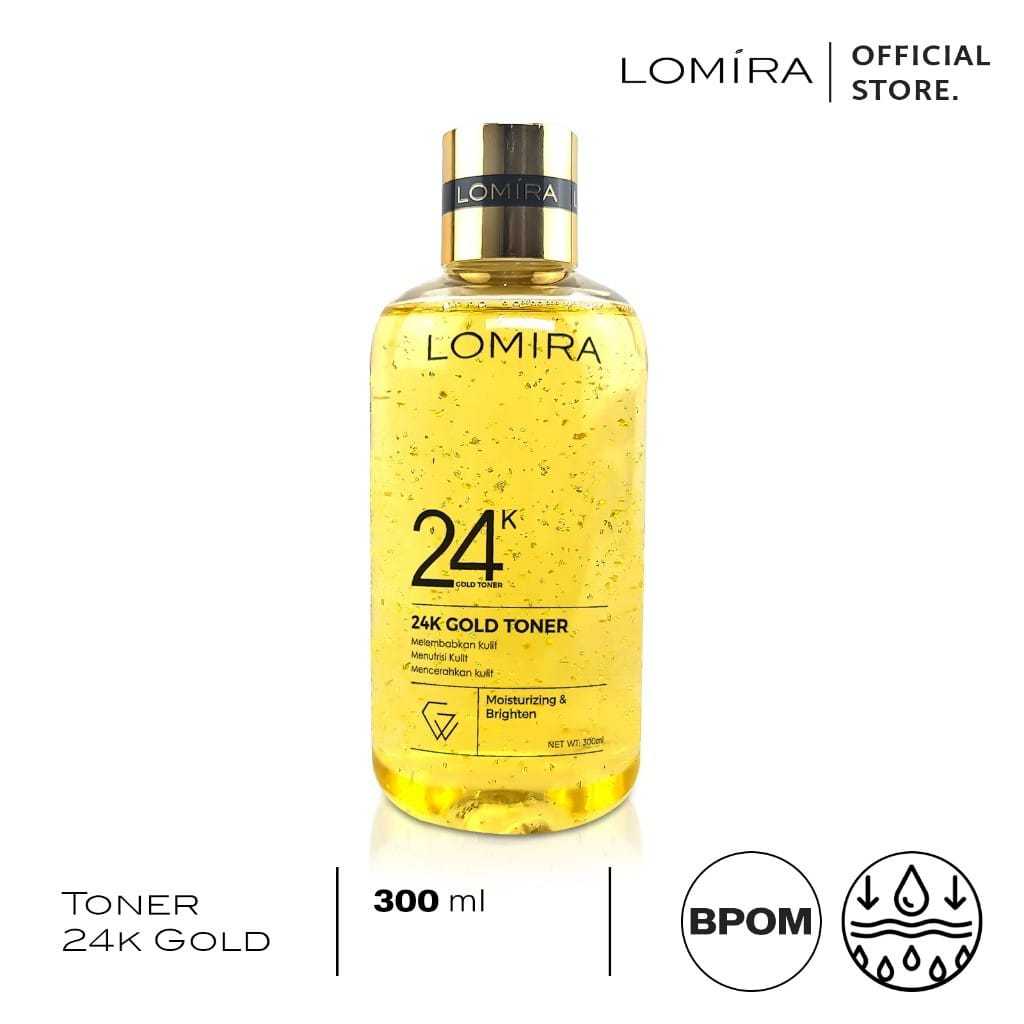 TONER LOMIRA GOLD 24K - TERDAFTAR BPOM - LOMIRA 24K GOLD TONER - TONER LOMIRA - TONER MURAH