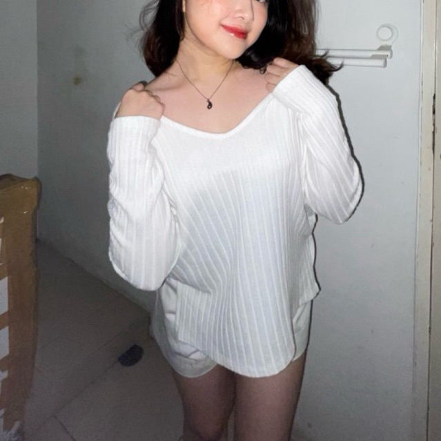 PRELOVED Stradivarius Oversized Shirt White Putih