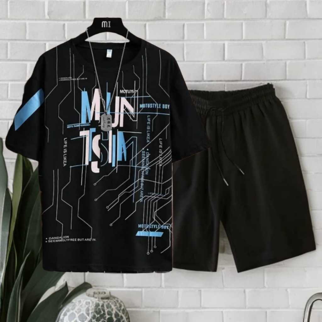 COD-STELAN PENDEK PRIA SIZE M,L,XL-SET DEWASA-PAKAIAN PRIA-SETELAN OVERSIZE-PAKAIAN DISTRO MURAH