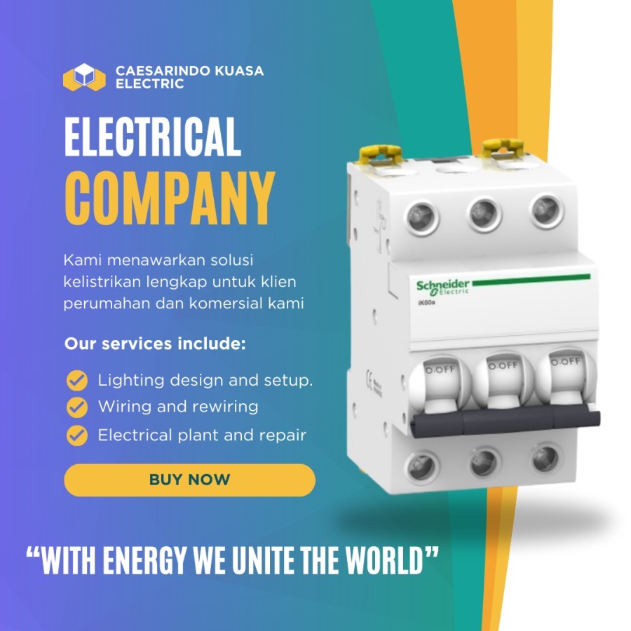 MCB 10A 3P SCHNEIDER IK60A A9K14310 10AMPER 3PAS 10AMPERE 3PHASE 3POLE SNEIDER ELECTRIC LISTRIK ASLI