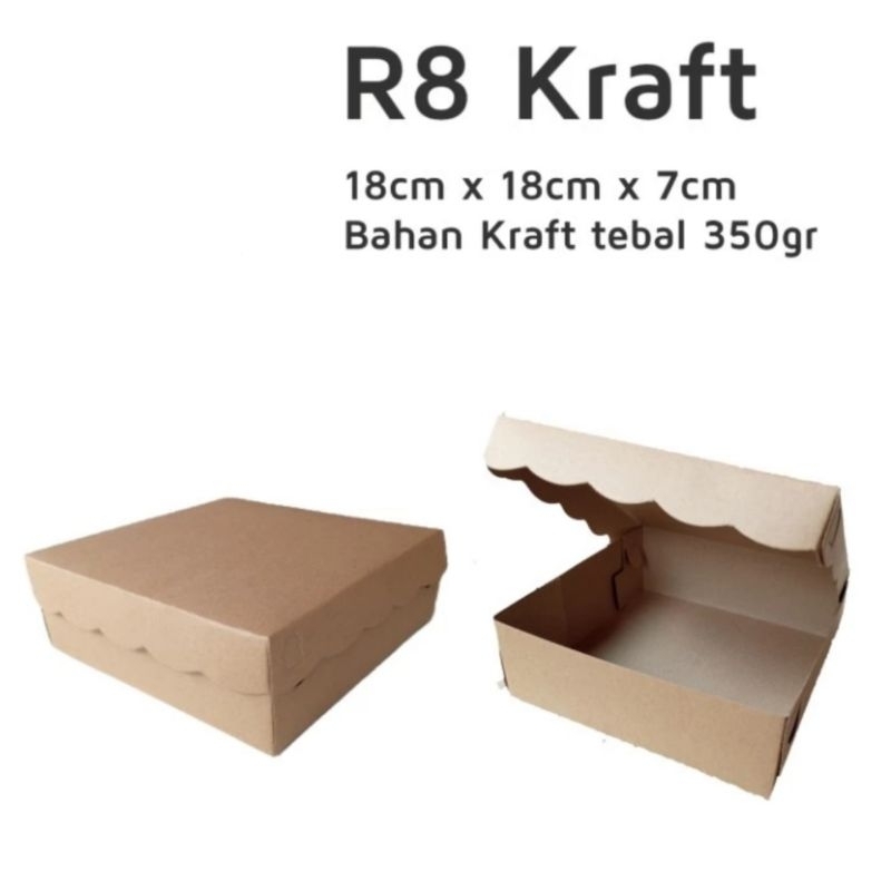 

Dus Coklat R8 Kraft Ukuran 18 x 18 x 7 - 1 Pak Isi 100
