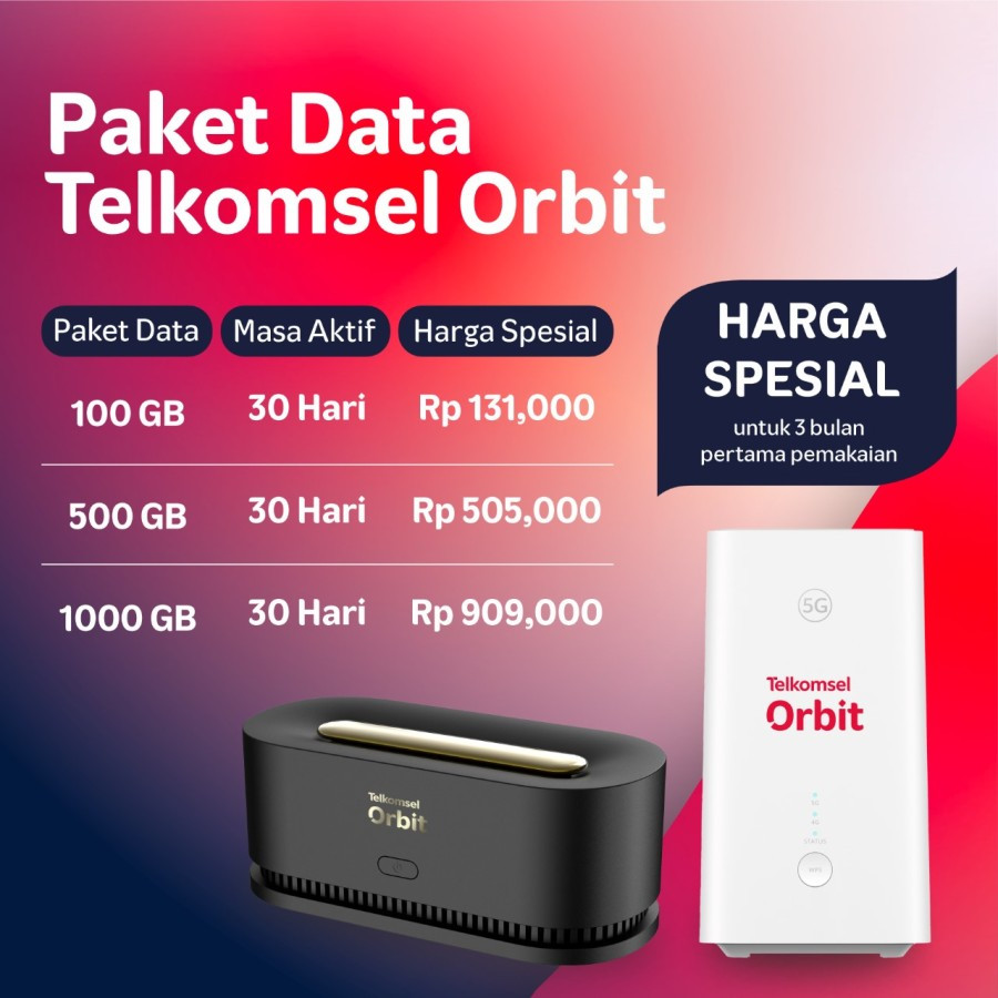 Telkomsel Orbit 5G G1 Modem WiFi 5G High Speed Free Kuota 200GB