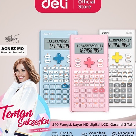 

Deli Calculator Scientific Kalkulator 24 Fungsi Kalkulasi 3 Warna 17 DELI KINCIZEN KODE J4C9
