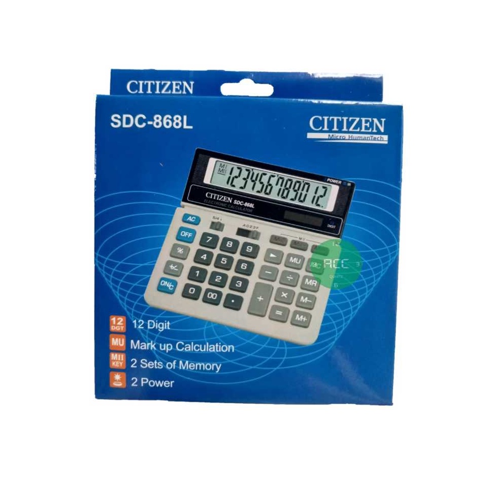 

Kalkulator Citizen SDC868L KODE Y3J9