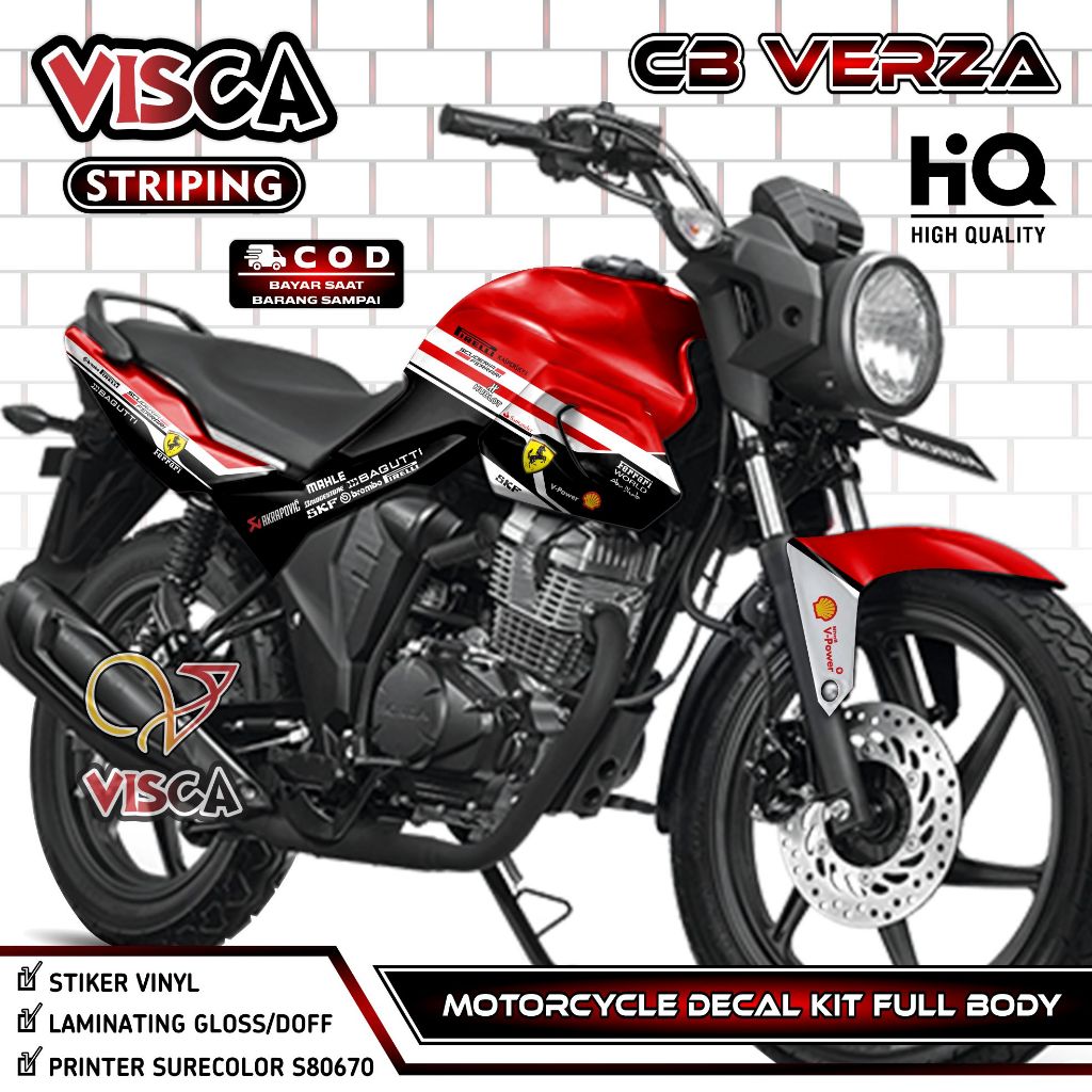 Decal CB 150 Verza - Stiker Motor CB Verza 150 - Dekal CB150 Verza - Striping CB Verza Full Body Var