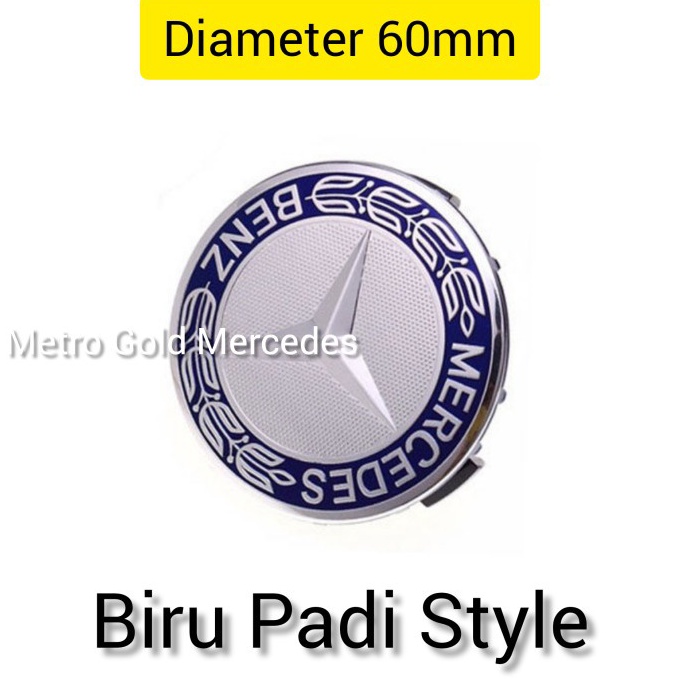 Top Produk Dop Roda Velg Emblem 6mm Mercedes Benz Hubcaps Wheel Mercy A  Biru Padi