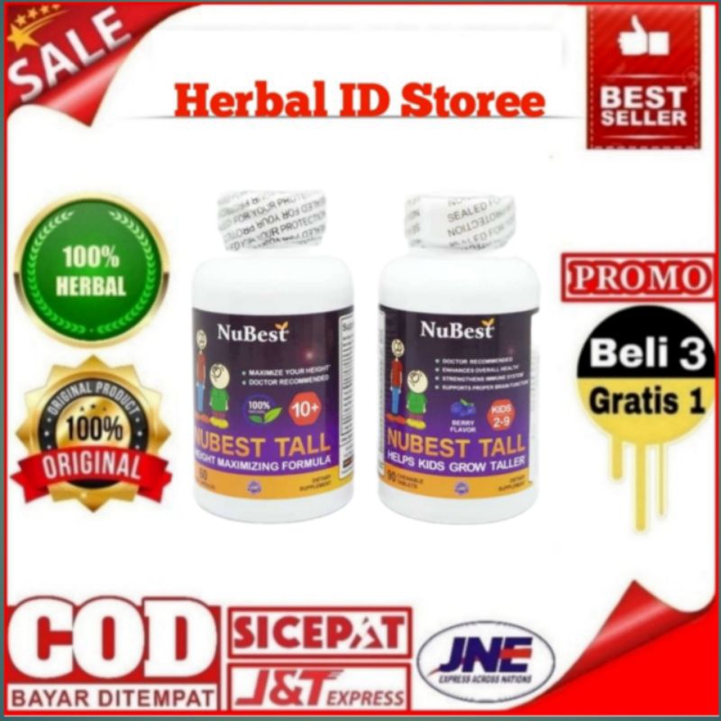 NUBEST TALL - NuBest ORIGINAL SUPER GROWTH FORMULA VITAMIN PENAMBAH TINGGI BADAN ANAK