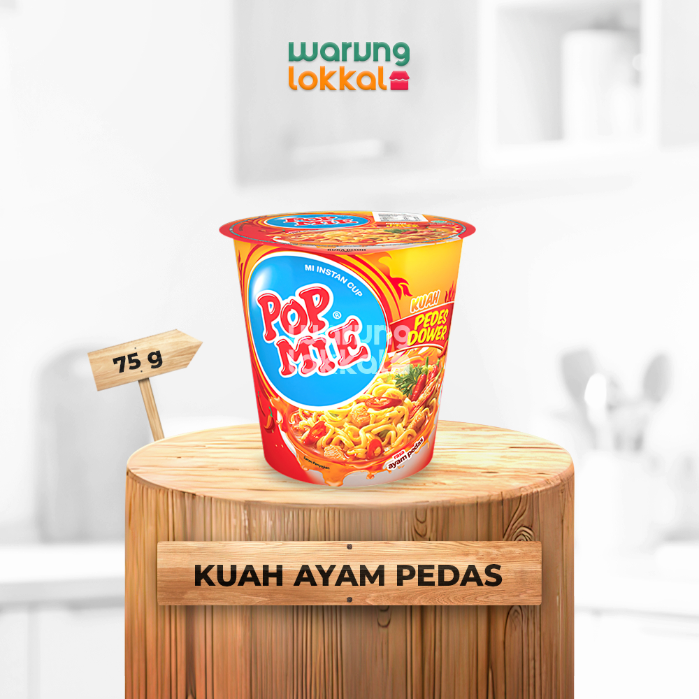 

Pop Mie Kuah Ayam Pedas Pedes Gledek 75g - Warung Lokkal