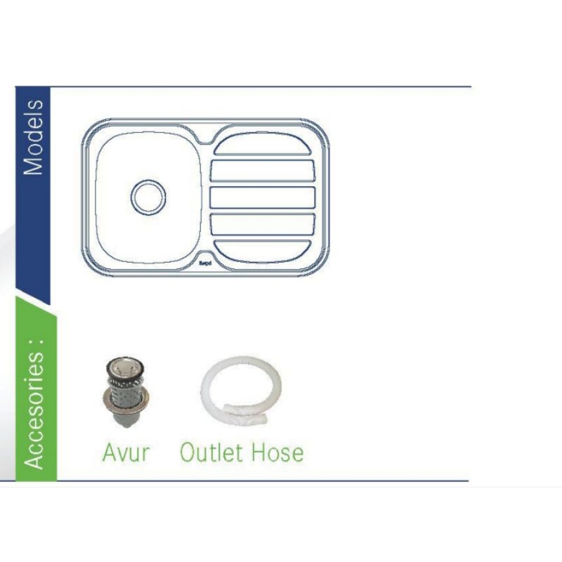 BAK CUCI PIRING KITCHEN SINK STAINLESS ROYAL SB 88