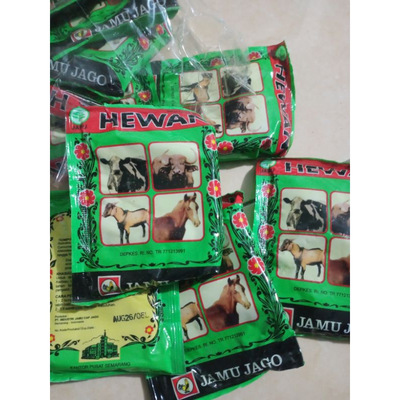 jamu hewan ternak cap jago 10 pcs