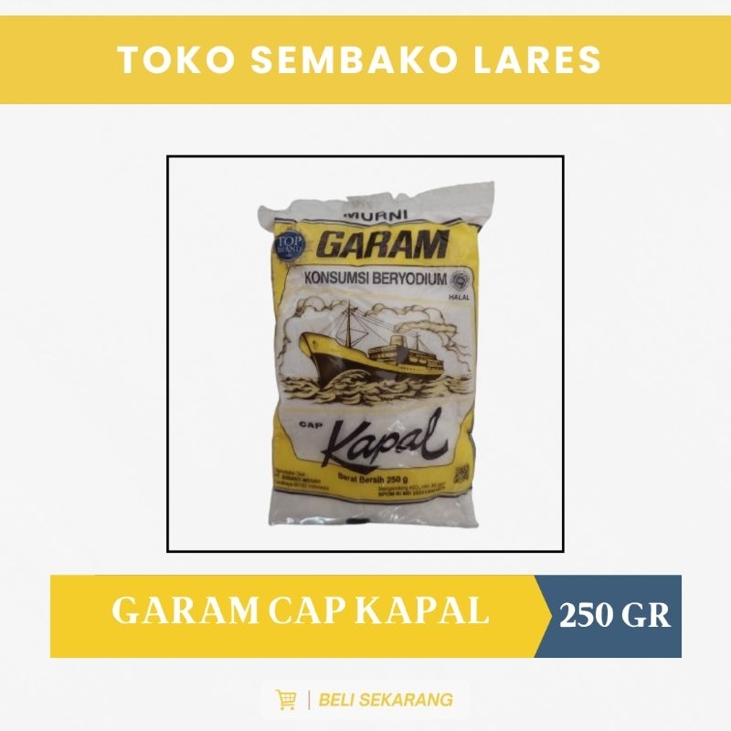 

Garam Cap Kapal Garam Beryodium 250 gr