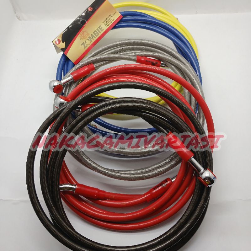 Kabel Selang Rem Belakang Karbon isi Serat Ukuran 215 cm motor aerox adv nmax pcx xmx