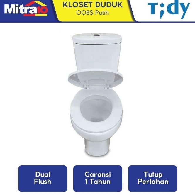 KODE R85O Tidy Closet Duduk Dua Bagian 8S Putih