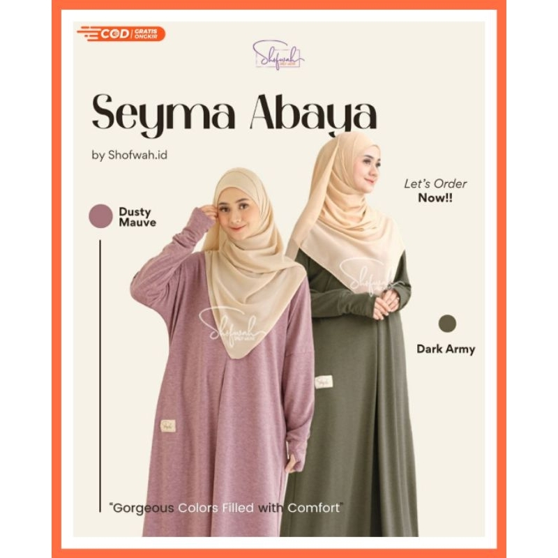 Gamis Muslimah Terbaru Knitt Babyterry Premium Polos Seyma Abaya by Shofwah Daily Wear