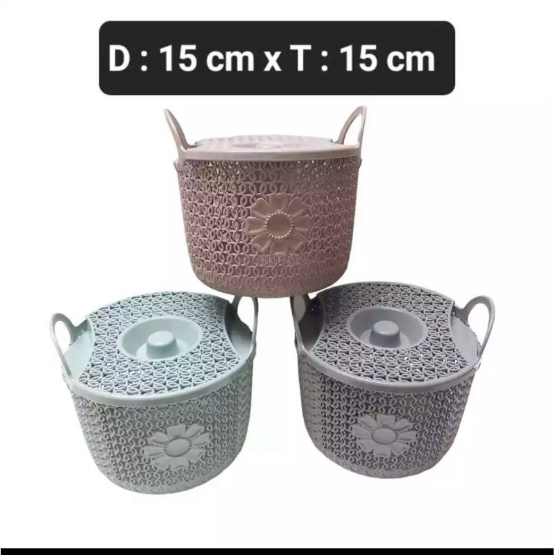 keranjang bulat mini serbaguna / keranjang plastik / keranjang buah mini