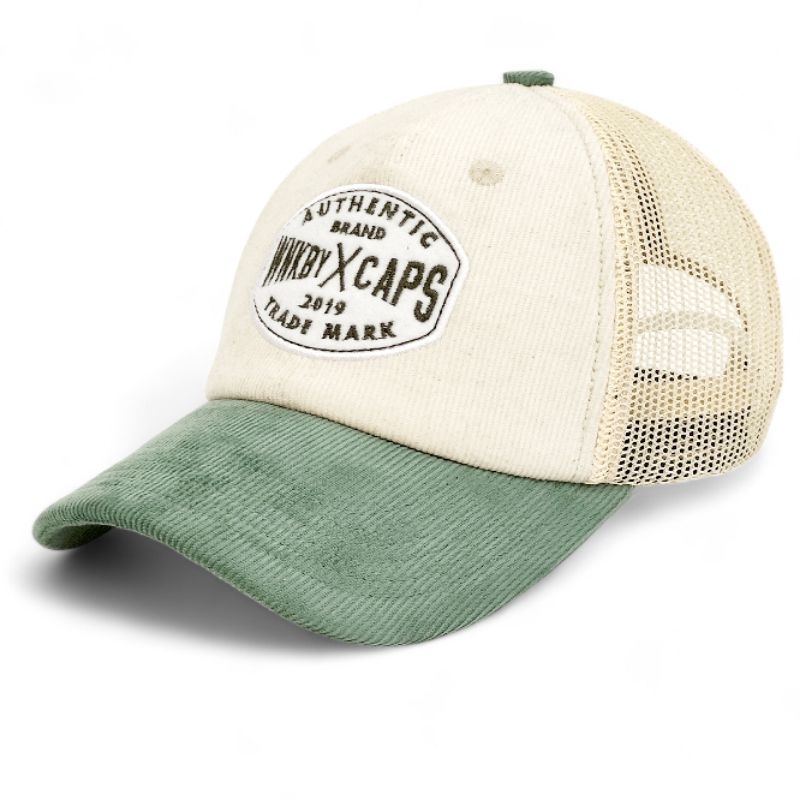 Wankbay Topi Trucker Corduroy Dessert sage