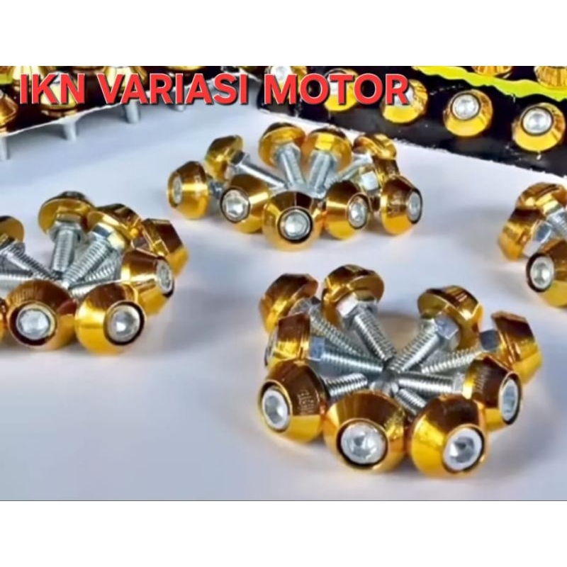 Baut Monel Variasi, Baut L Variasi, Baut Variasi, Baut Kunci L Variasi Universal bisa buat plat, bod