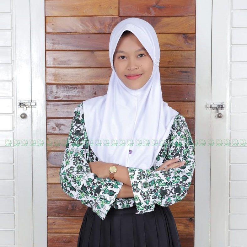 Kemeja Batik MI Hijau Tangan Panjang-Konveksi Jidas-Batik Sekolah-Seragam Sekolah-Batik SD