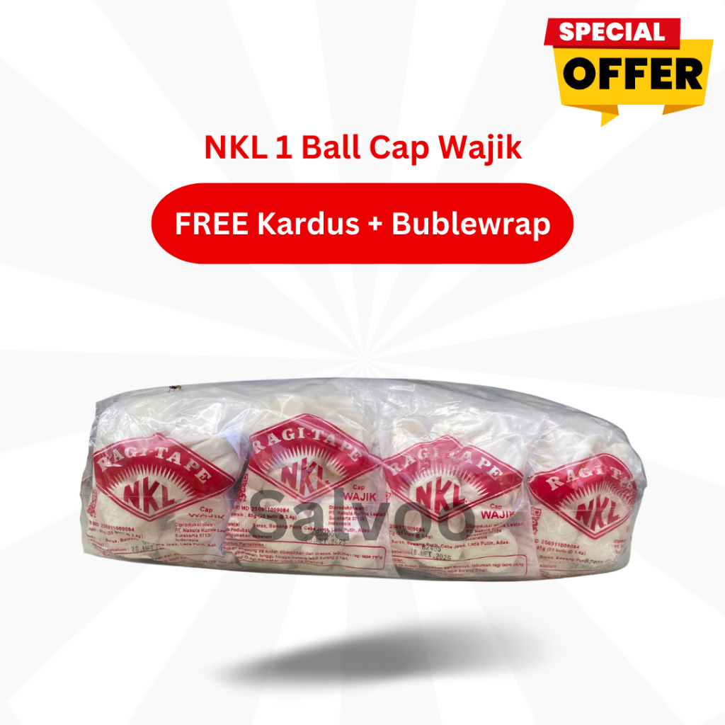 

Ragi tape NKL Wajik Original 1 bal | Ragi W 1 ball | Pakan Semut Jepang