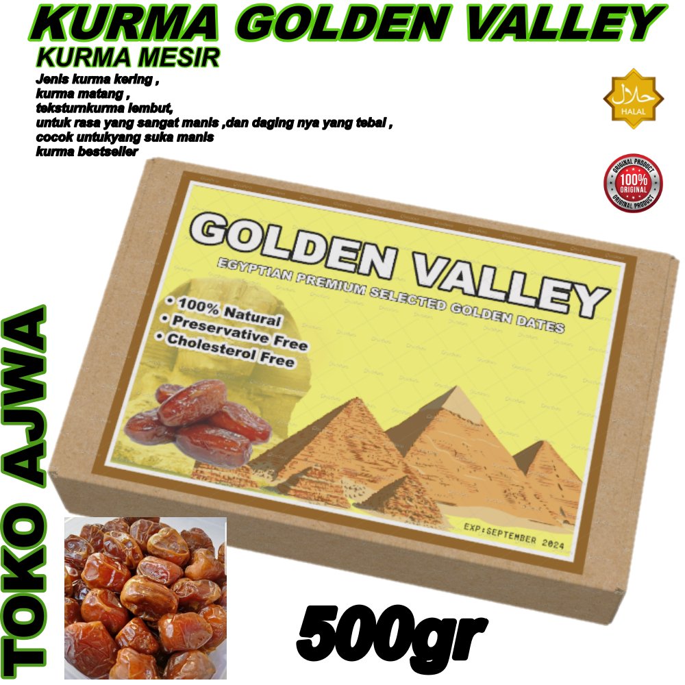 

Kurma golden valley /kurma mesir 500gr [kemasan dus]