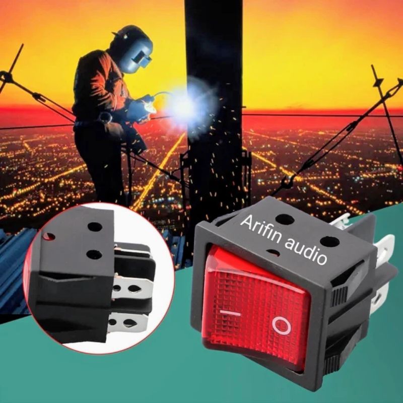 Arifin audio - Switch On Off Mesin Las Lakoni Rhino 30A Saklar Ampere Besar Full Tembaga Original