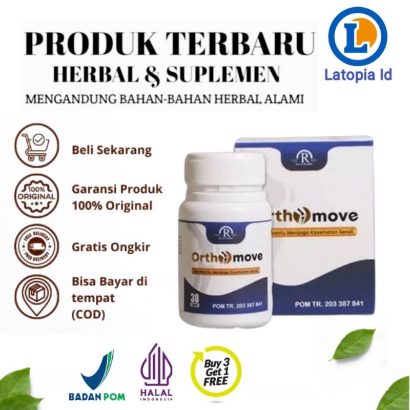 Orthomove isi 30 Obat Nyeri Sendi Tulang SarafKejepit Asli Original Official Store