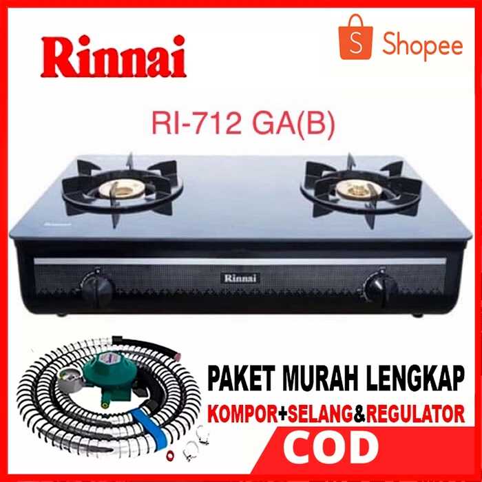 KOMPOR GAS RINNAI 2 TUNGKU RI 712 GAB / KOMPOR 2 TUNGKU / KOMPOR RINNAI 2 TUNGKU / KOMPOR RINAI 2 TU