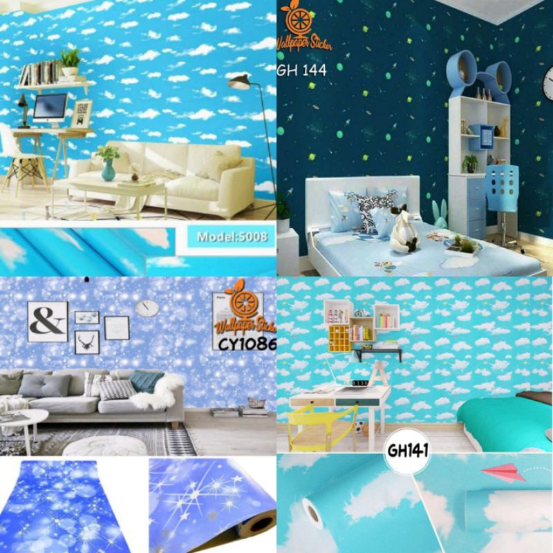 Wallpaper Dinding Motif Langit Wallpaper Dinding Ruangan Wallpaper Kamar Wallpaper Waterproof Hiasan