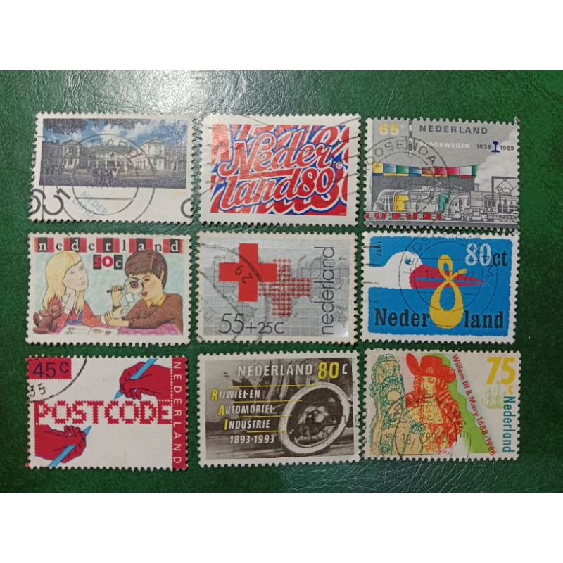 

Prangko Nederland 9 Pcs Campur USED