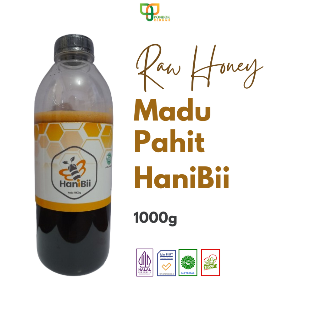 

Madu Murni Asli Pahit Netto 1 Kg HaniBii Atasi Kolesterol Asam Urat Lulus Uji Lab