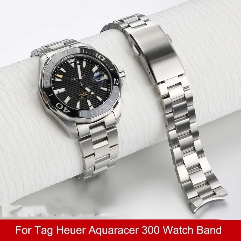 Bracelet Rantai Jam Tangan Tag Hauer Aquaracer Steinless Steel Watch Band Aquaracer 300