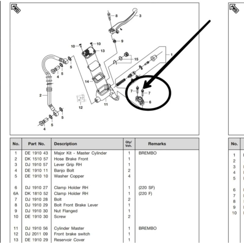 DUDUKAN SPION REM KANAN KTM DUKE RC ADV 200 250 390 RUMAH SPION KANAN KTM