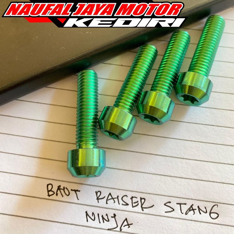 BAUT RAISER STANG TITANIUM BOLT GR5 ORIGINAL BAUT TUTUP RAISER TITANIUM BAUT TITANIUM