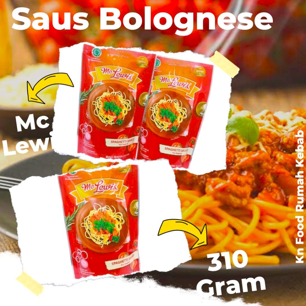 

Mc Lewis Bolognese Sauce saus spageti bolognese 310 gr saus spagetti spaghetti saus bolognaise mc lewis 310gr