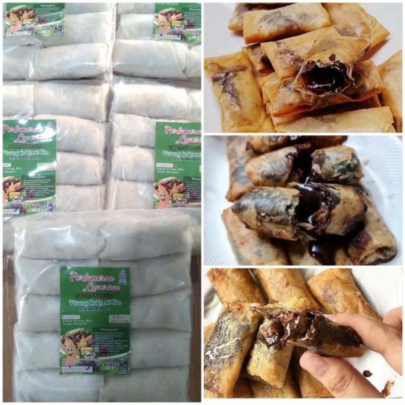 Piscok Lumer Frozen / Laveria Pisang Coklat Lumer Rasa Milo | Isi 10 pcs