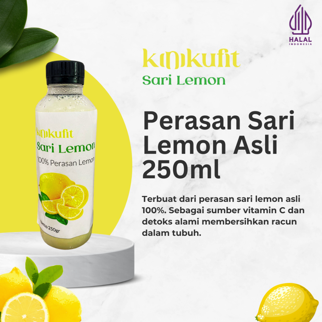 

Sari Lemon 250ml / Sari Lemon Pure / Sari Lemon Detoks Air Lemon Original kinikufit Sari Lemon 250ml