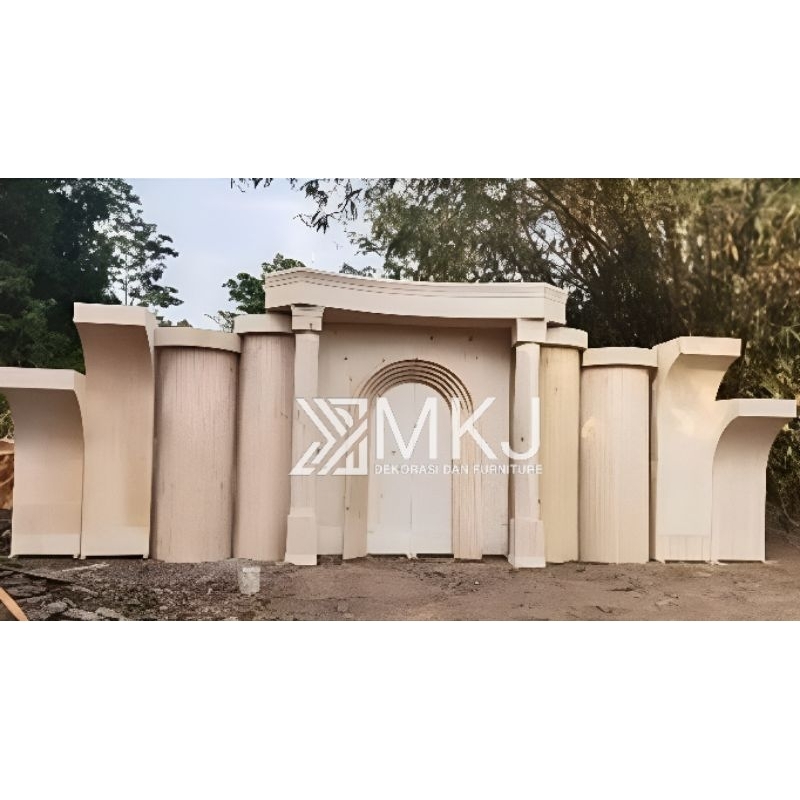 pelaminan backdrop triplek mewah/dekorasi wedding backdrop/backdrop pernikahan terbaru