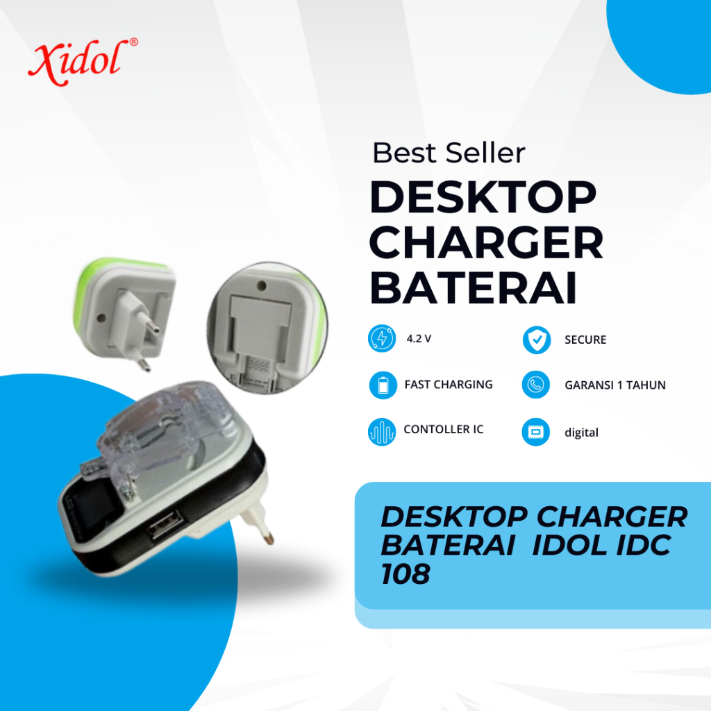 CHARGER IDC 108 Xidol - LCD DISPLAY BERGARANSI