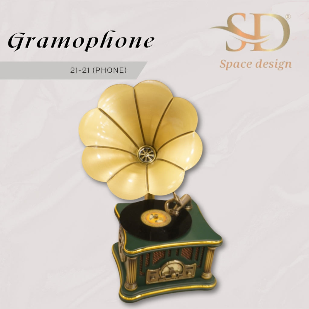 Vintage Gramophone | Pemutar Rekam Klasik | Kotak Musik Vintage 21-21