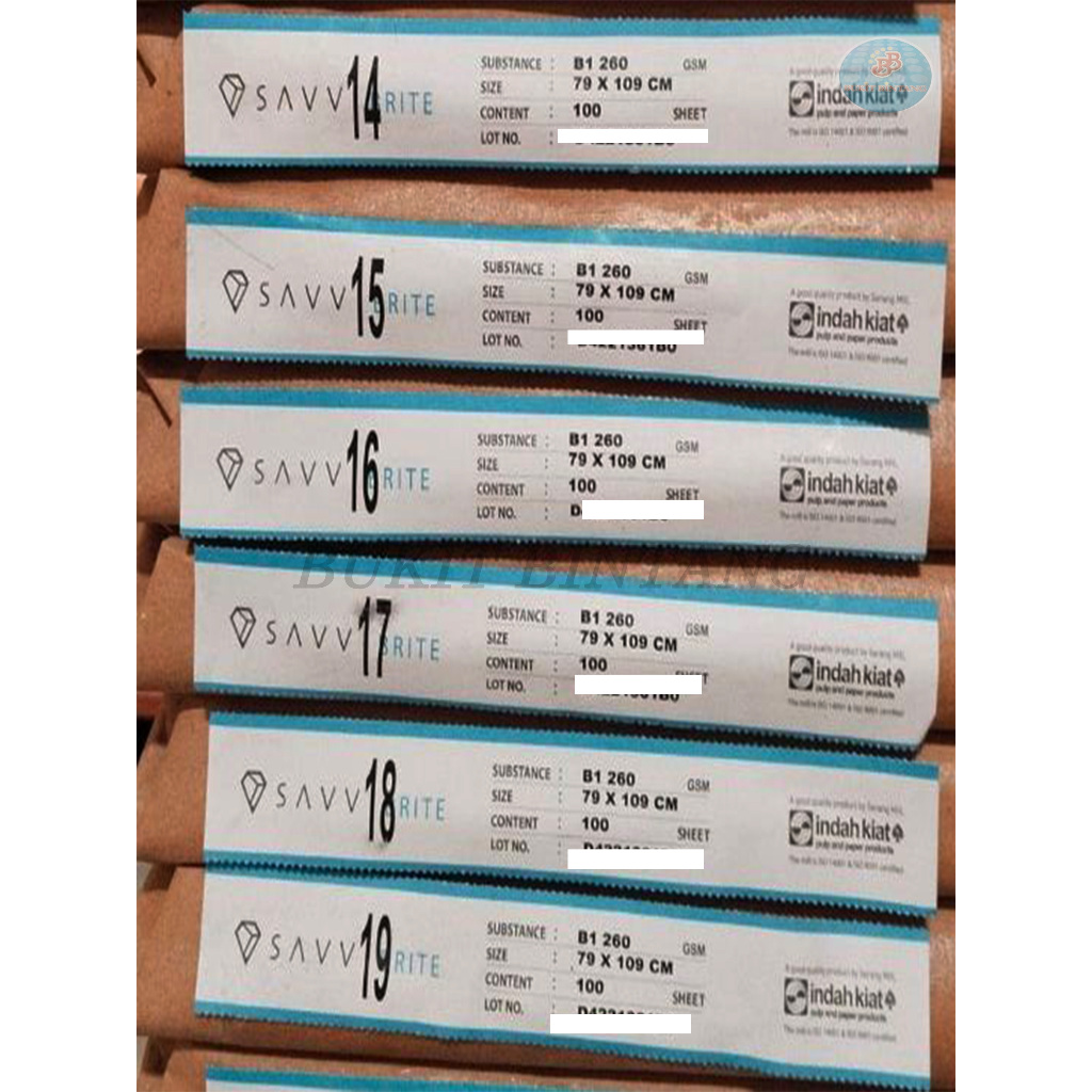 Art Carton( Kartu Tik ) 260 Gsm Ukuran PLANO 79 x 109Cm
