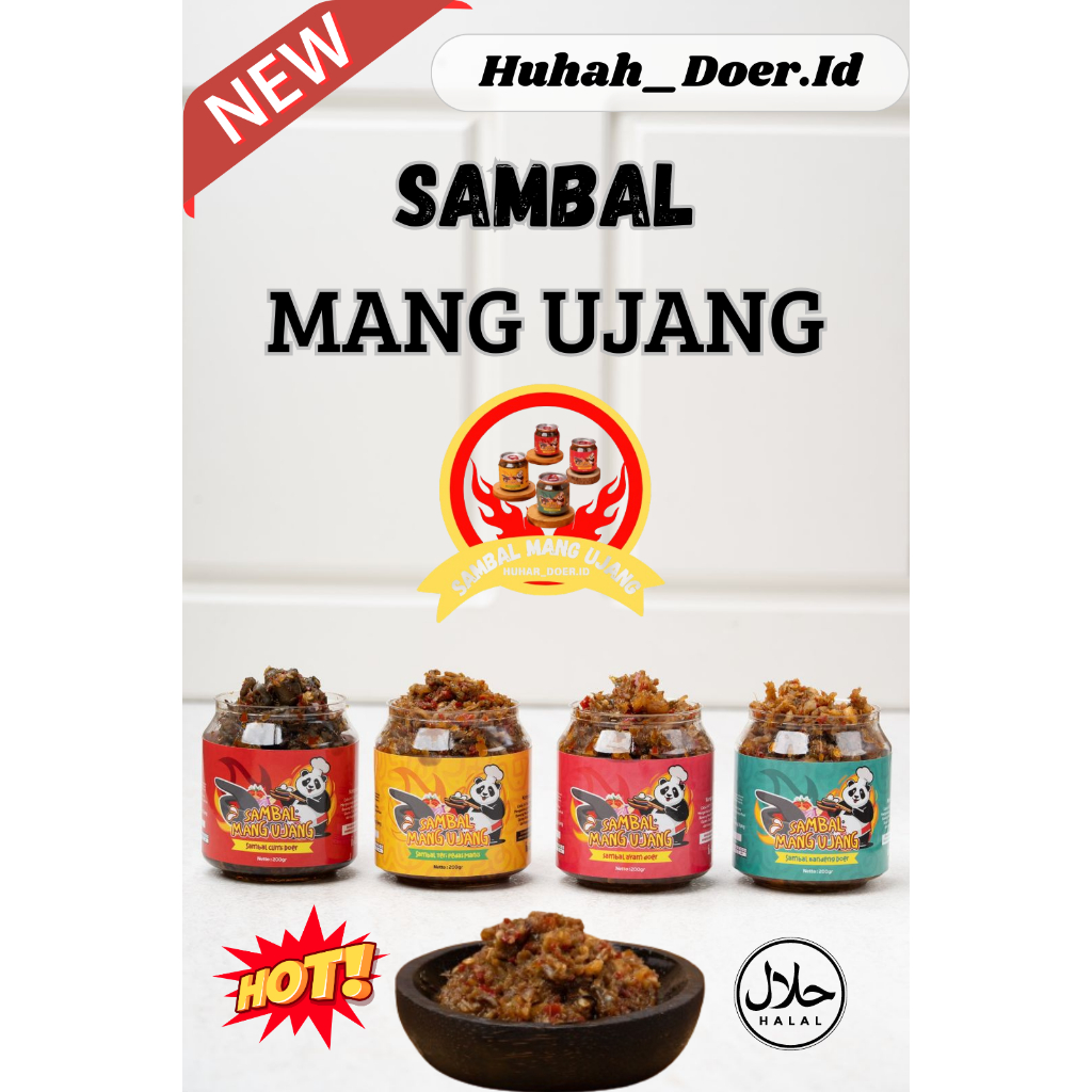

Sambel Pedas Mang Ujang Dengan 4 Varian Rasa Bisa Cod 200gr
