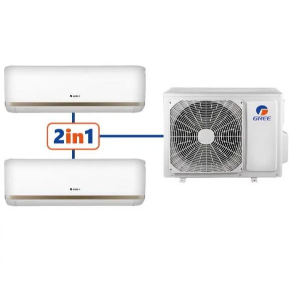 AC GREE GWC-0707CSS COMBO SPLIT 3/4 PK + 3/4 PK 2 KONEKSI INVERTER