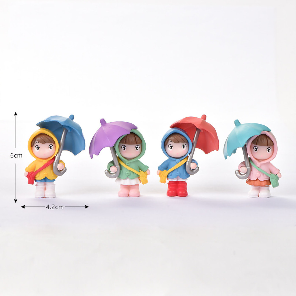 Miniatur Micro Landscape Umbrella Girl Perempuan Figure