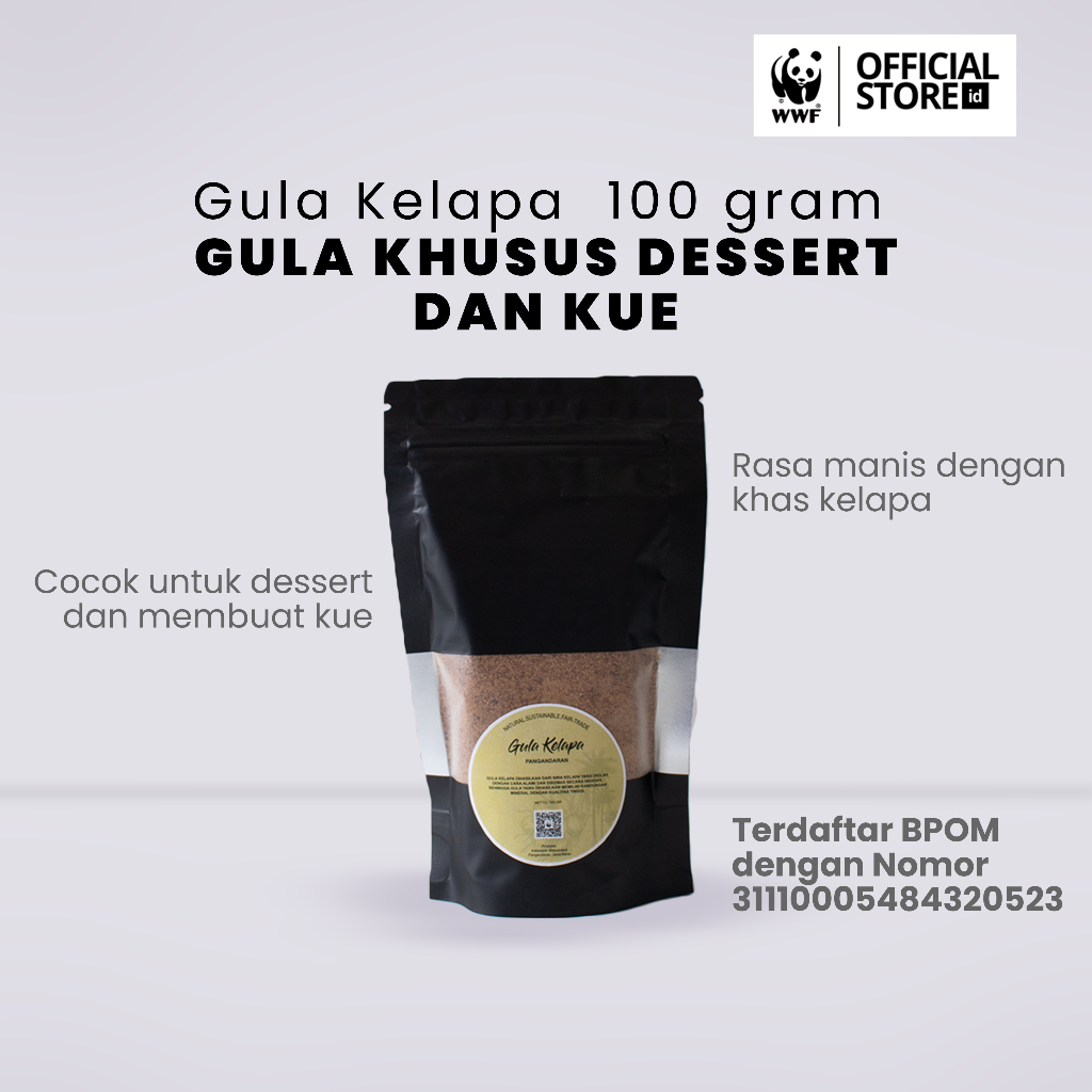 

WWF Official Store - Organic Coconut Sugar 100gr - Gula kelapa Untuk Masak dan Gula Dessert Gula Kesehatan Gula Sehat