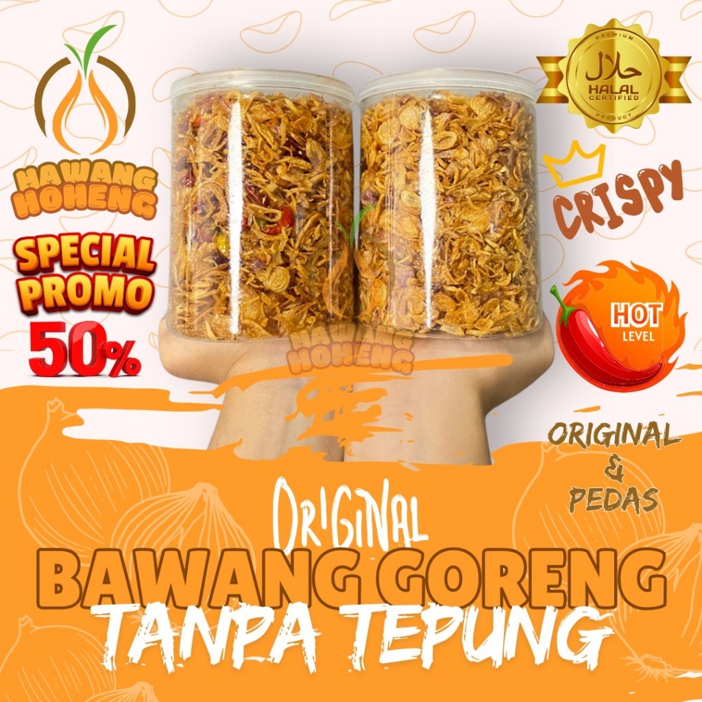 

Bawang Goreng Original Tanpa Tepung 100% ASLI Bawang | Renyah & Gurih