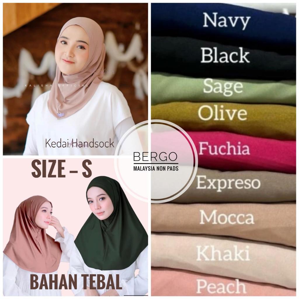 DAILY HIJAB/BERGO MALAYS INSTAN SIZE S