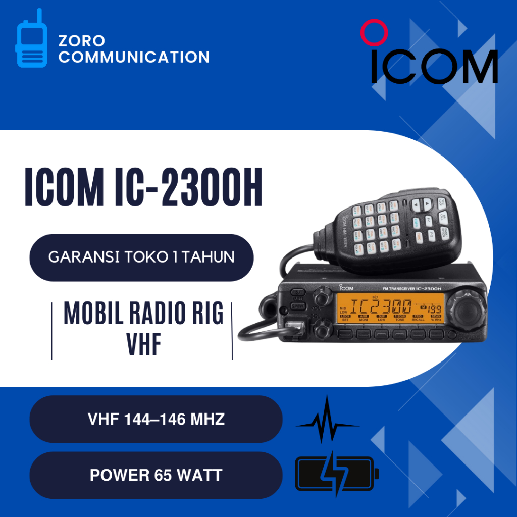 Icom IC-2300H FM Transceiver VHF 65W Baru Garansi ICOM IC2300 ICOM IC2300H ICOM 2300