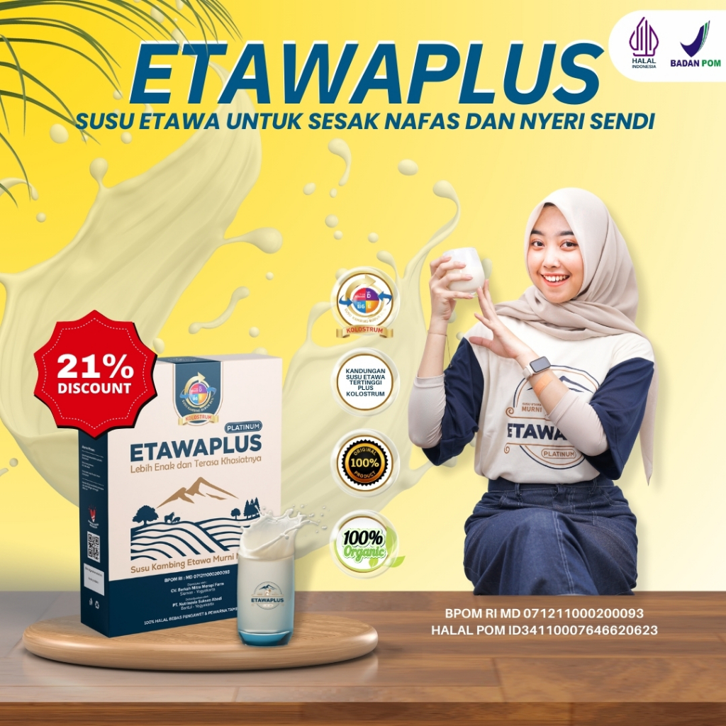 

Susu Kambing Etawaplus - Susu Etawa Untuk Sesak Nafas, Ashma, Nyeri Sendi - Kemasan 1 BOX 250gram