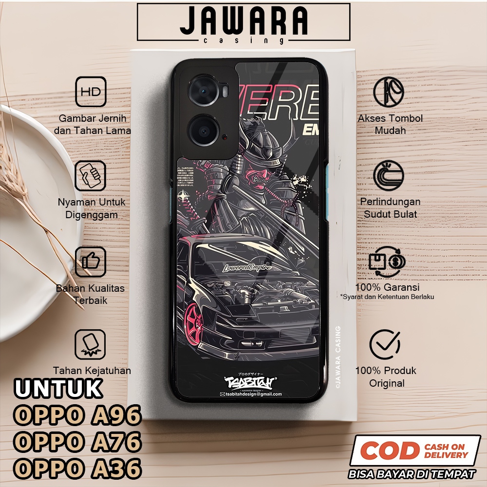 Case Oppo A76 A96 A36 Casing Oppo A76 A96 A36 [CARS] Premium Case Glossy Case Hp Oppo Jawara Casing 
