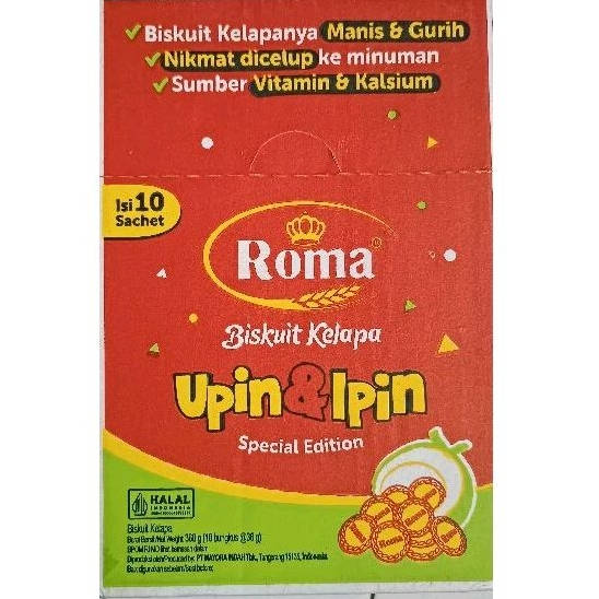 

[MT] Roma kelapa biskuit kemasan sachet 36grX10pcs